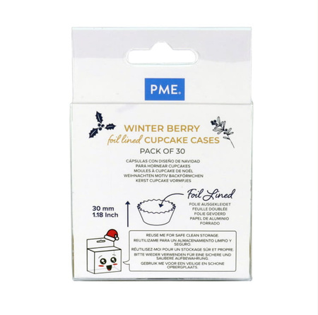 Świąteczne papilotki do muffinek Winter Berry 30 szt. PME
