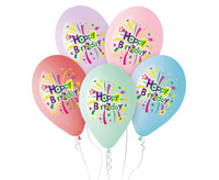 #BL Balony Premium Hel "Happy Birthday", 13"/ 5 szt.