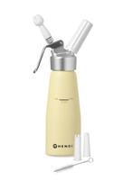 Syfon do bitej śmietany 0,5L, Pastelowy żółty, ?80x(H)260mm HENDI