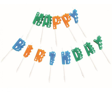 #SU Świeczki pikery Dino "Happy Birthday", 3 x2,1 cm