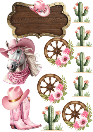 Opłatek na tort KONIE WZ.III