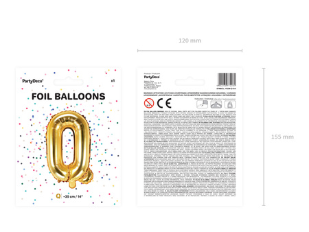 Balon foliowy Litera ''K'', 35cm, srebrny