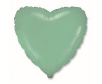#BFK Balon foliowy 18" FX - Serce (pastel miętowy), niepakowany