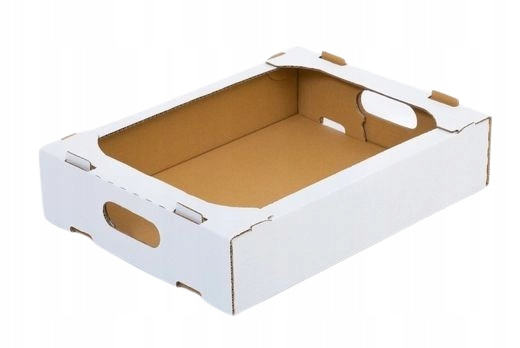 Karton na pączki i ciastka 40x30x8,5 cm widok z uchwytem