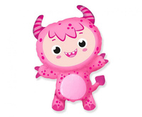 #BFK Balon foliowy 24" FX - Mały Potwór (różowy), niepakowany