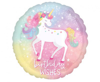 #BFK Balon foliowy 18" CIR - Enchanted Unicorn Birthday