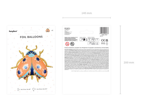 Balon foliowy Nietoperz, 119,5x51 cm, mix
