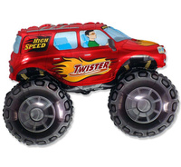 #BFK Balon foliowy 24" FX - Samochód TWISTER (czerwony), niepakowany