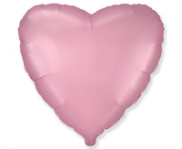 #BFK Balon foliowy 18" FX - Serce (satynowy pastel jasnoróżowy), niepakowany