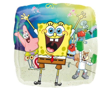 #BFK Balon foliowy 18" SQR - SpongeBob, zapakowany