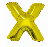 #BFK Balon foliowy "Litera X", złota, 35 cm KK