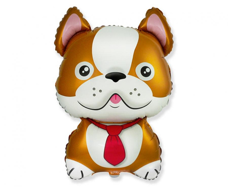 #BFK Balon foliowy 24"  FX - Pies Bulldog, brązowy, niepakowany