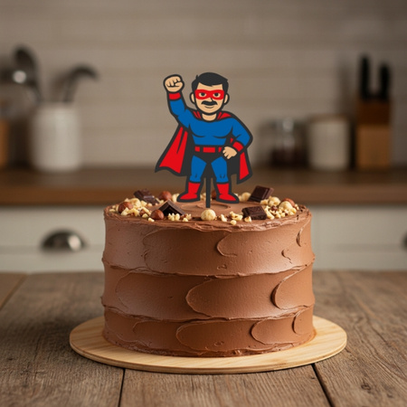 Topper na tort 16x7 cm SUPER TATA DZIEŃ TATY WZ.II