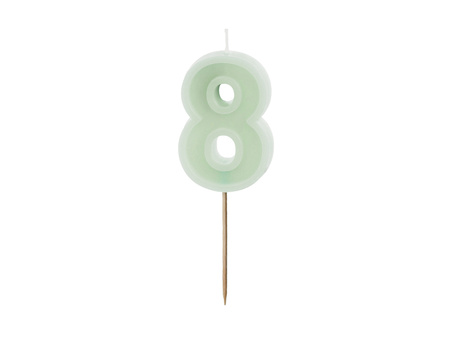 Świeczka urodzinowa Cyferka 1, zielony, 6 cm