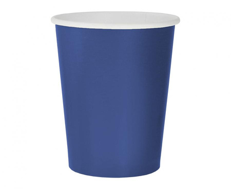 #ZKU_GD Kubeczki pap. jednokolorowe niebieskie, 250ml/14 szt.