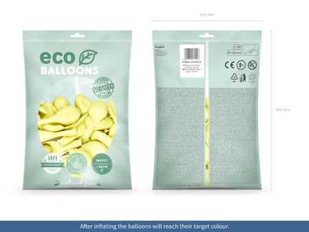 Balony Eco 30cm metalizowane, bordo (1 op. / 100 szt.)