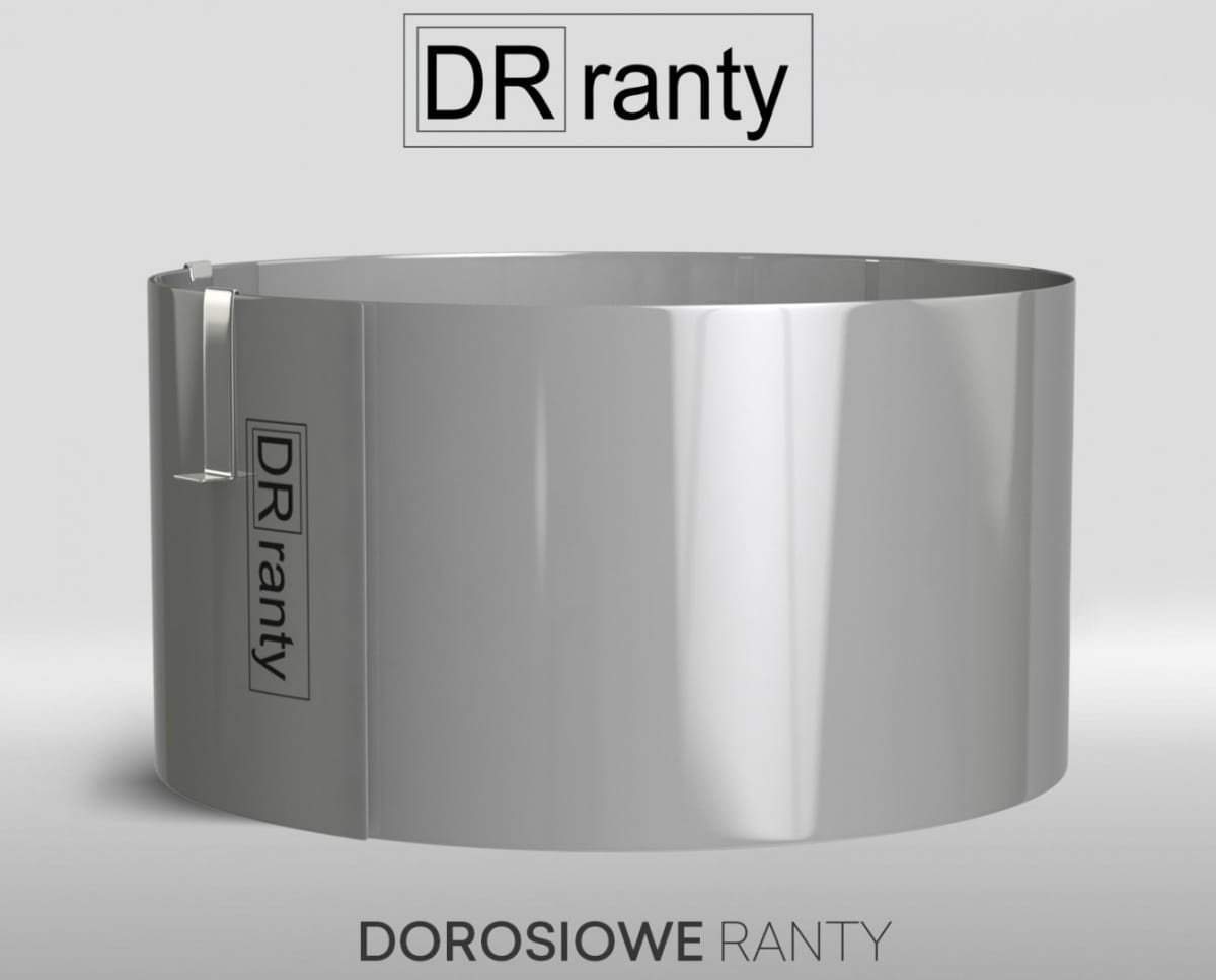 Regulowany rant do tortów ze spinkami zabezpieczającymi