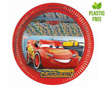 #ZTA Talerzyki papierowe Cars 3 (Disney), next generation  23cm, 8 szt. (plastic-free)