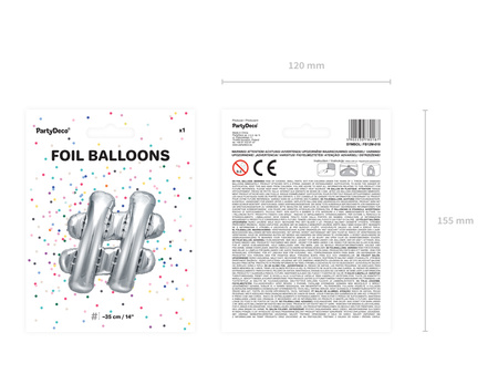 Balon foliowy Litera ''V'', 35cm, różowe złoto