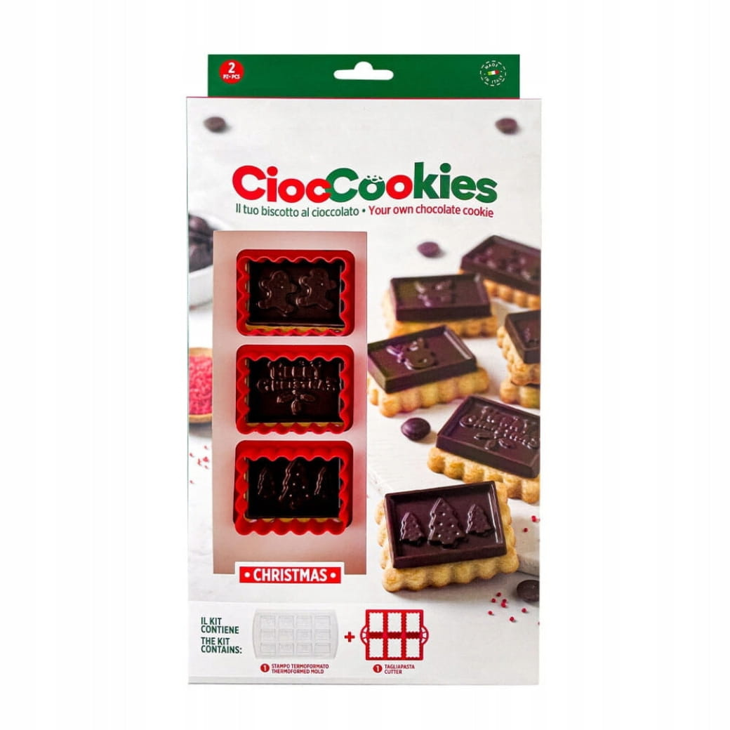 Świąteczne foremki z wykrojnikiem do ciasteczek i czekolady – zestaw