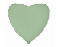 #BFK Balon foliowy 18" FX - Serce (matowe Mint), niepakowany