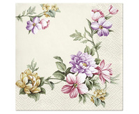 #ZSE Serwetki papierowe PAW Elegant Garland champagne 33x33 cm / 20 szt.