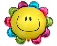 #BFK Balon foliowy 24" FX - Kwiatek (tęczowy), pakowany