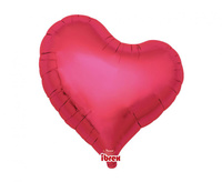 #BFK Balon Ibrex Hel, serce Sweet 14", Metallic Red, 5 szt.