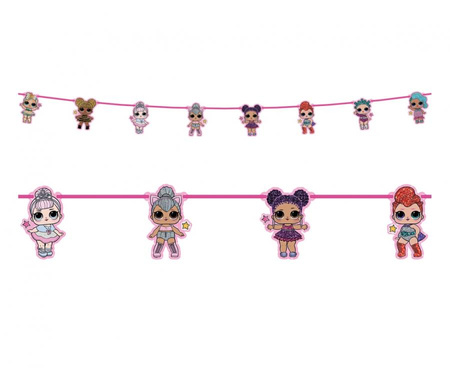 #DEBA Banner papierowy  LOL Glitterati, figurki, 160 cm KK
