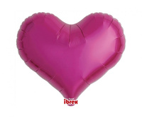 #BFK Balon Ibrex Hel, serce Jelly 18", Metallic Magenta, 5 szt.
