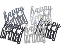 #DEKO Konfetti Glitz Happy Birthday, czarne, 14,1 g KK