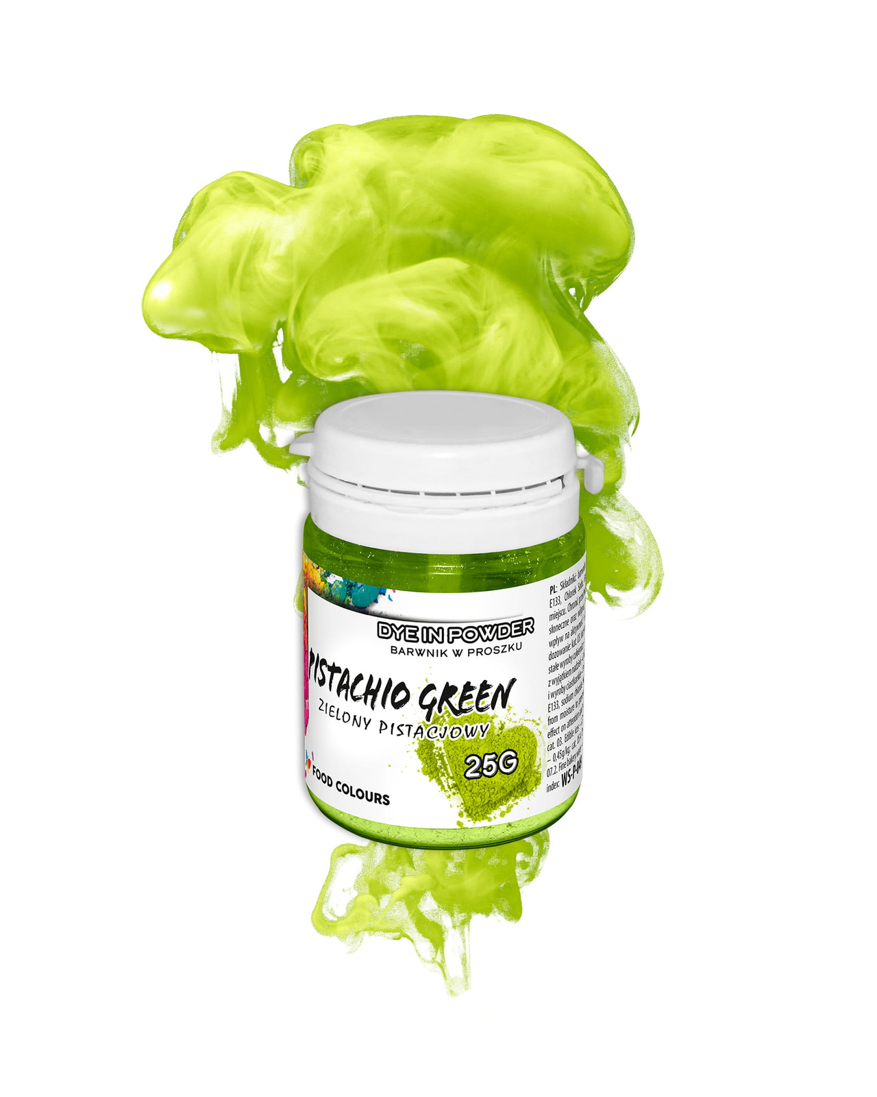 Barwnik w proszku zieleń pistacjowa 25 g Food Colours – opakowanie