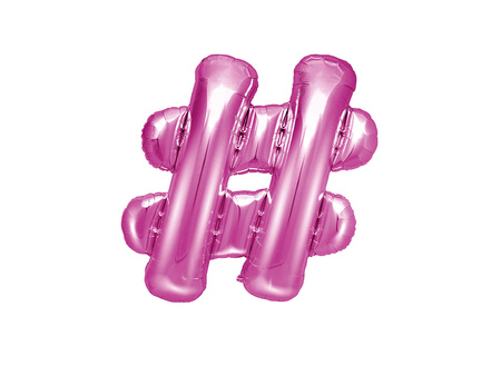 Balon foliowy Litera ''R'', 35cm, różowe złoto