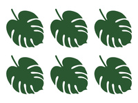 Wizytówki na stół Aloha - Monstera (1 op. / 6 szt.)