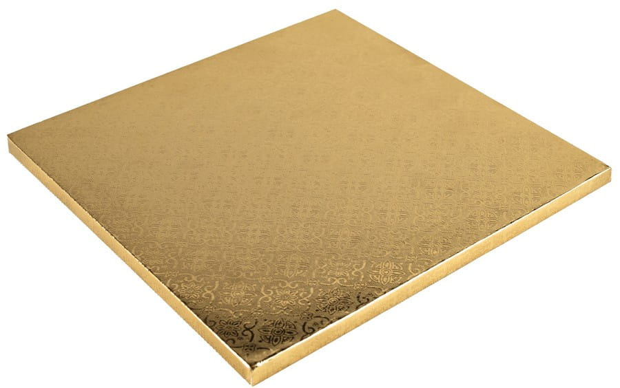 Podkład pod tort złoty 34x34 cm h 10 mm Julita – widok ogólny