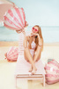 Balon foliowy I Love You, 260x40 cm, czerwony