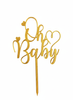 Topper na tort OH BABY 15x10 cm Gender reval Baby Shower