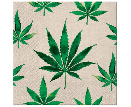 #ZSE Serwetki papierowe We Care Marihuana 33x33 cm/ 20 szt.