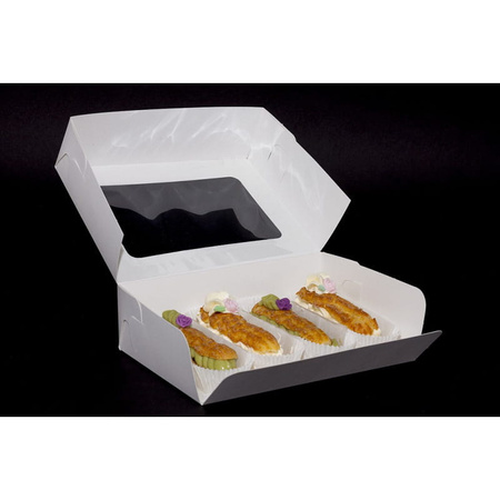Pudełko na eklery 21x15x6 cm BIAŁE