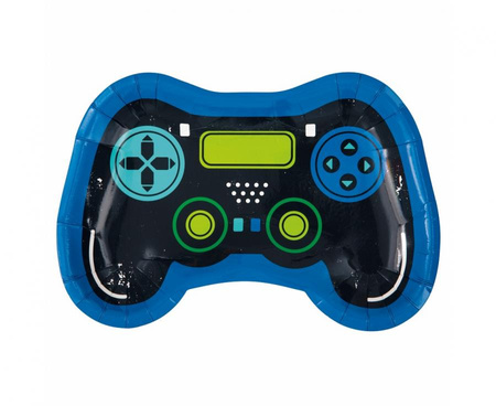 #ZTA Talerzyki papierowe Gamer, 23 cm, 8 szt.