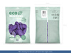Balony Eco 30cm metalizowane, czerwony (1 op. / 100 szt.)