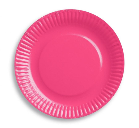 #ZTA Talerzyki pap. jednokolorowe Magenta U, 18 cm, 6 szt.