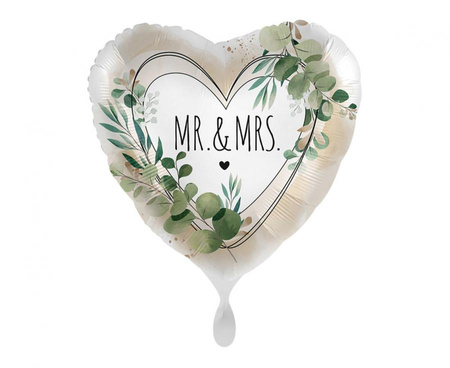 #BFK Balon Foliowy Mr. & Mrs. Natural S40,45 cm zapakowany