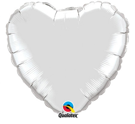 #BFK Balon foliowy 18" HRT "Serce srebrne"