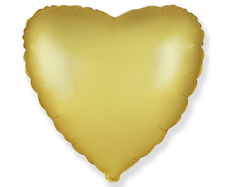 #BFK Balon foliowy 18" FX - Serce (satynowy pastel złoty), niepakowany
