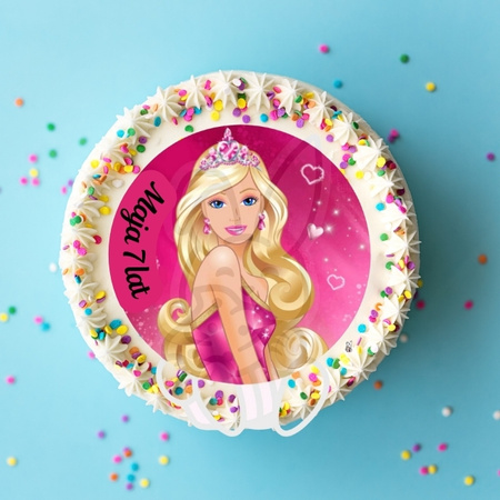 Wydruk jadalny, opłatek na tort BARBIE WZ. V