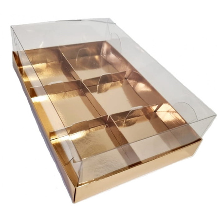 Pudełko na 6 monoporcjI 26,5x17,5x7,5 cm ZŁOTE