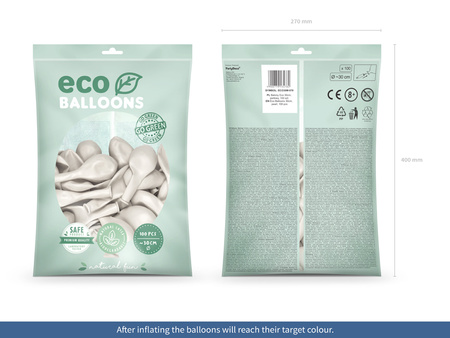Balony Eco 26cm pastelowe, żółty (1 op. / 100 szt.)