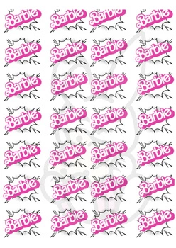 Wydruk jadalny opłatek na tort muffinki BARBIE WZ. III