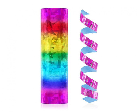 #DEI Serpentyna holograficzna tęczowa - 4 m/ 1 szt.